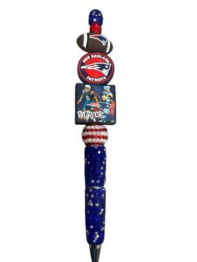 New England Patriots Bedazzled Novelty Pen With Football & Team Logos